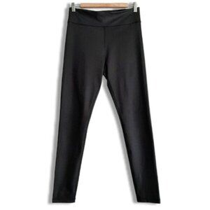 Aritzia THE CONSTANT Twyla Pant - High-Rise Black Glossy Leggings Sz L Flawed